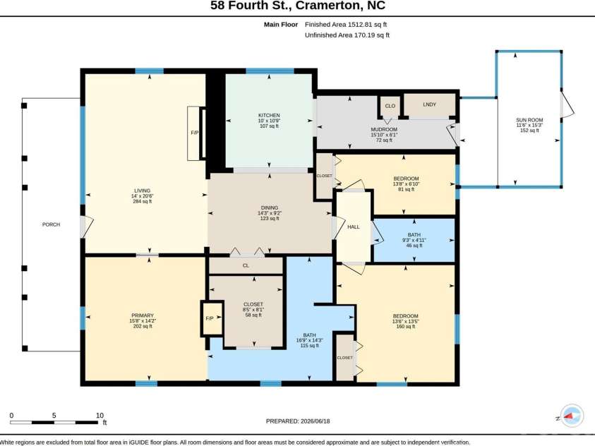 58 4th Street, Cramerton, NC 28032.  MLS# CAR4392035, YatesRealty ID 33628. Floor Plan
