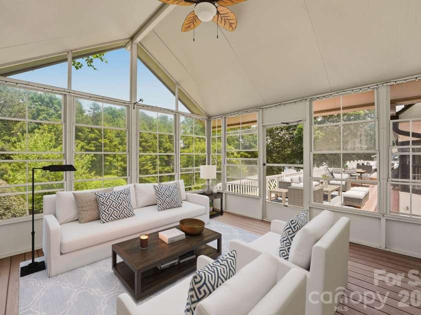 49435 River Run Road, Albemarle, NC 28001.  MLS# CAR4394861, YatesRealty ID 33635. Virtually staged easy-breeze screened-in porch!