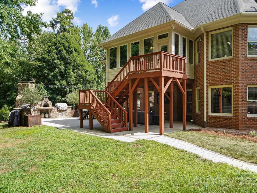 15035 Davis Trace Drive, Mint Hill, NC 28227.  MLS# CAR4282469, YatesRealty ID 33659. Back View of Home