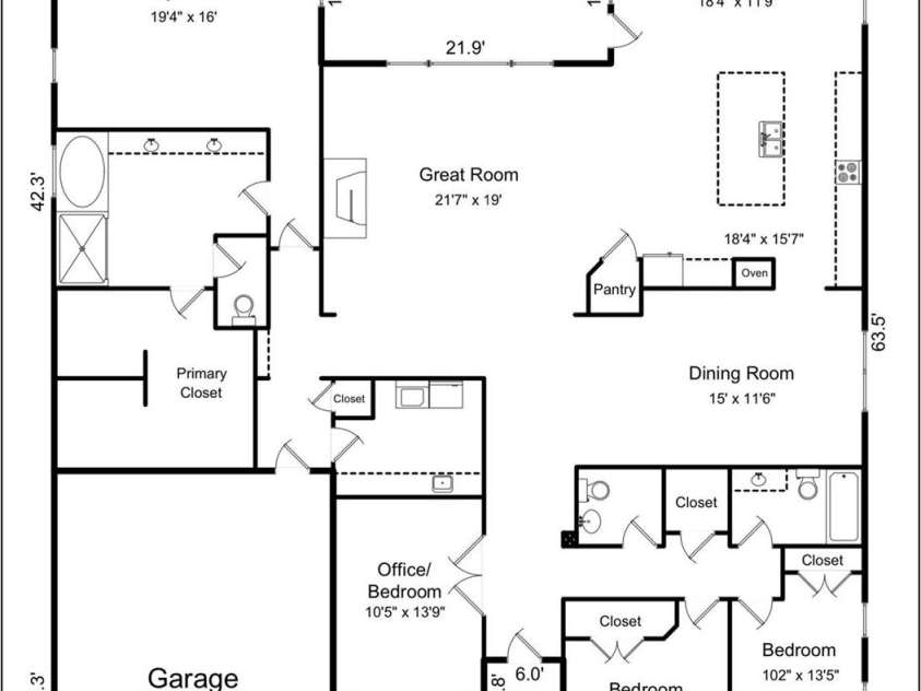 10654 Rippling Stream Drive, Concord, NC 28027.  MLS# CAR4387209, YatesRealty ID 33670. 