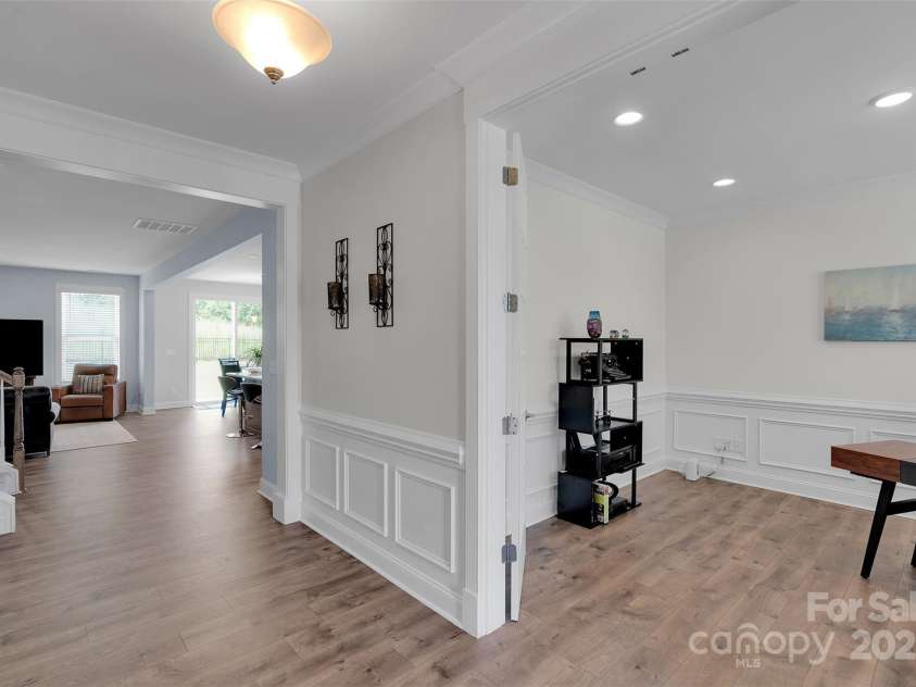 8095 Woodline Lane, Denver, NC 28037.  MLS# CAR4293110, YatesRealty ID 33672. Entry Hall looking into office with French doors