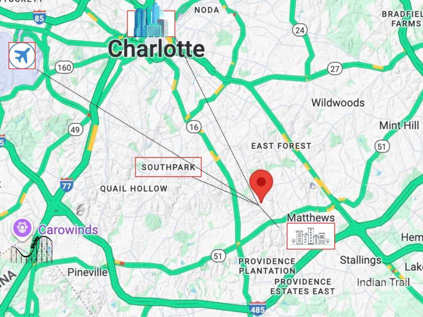 8315 Adrian Court, Charlotte, NC 28270.  MLS# CAR4264233, YatesRealty ID 33681. 