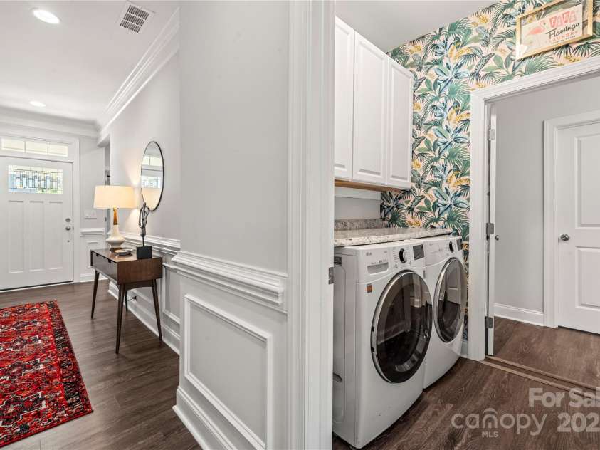 1009 Kemp Road, Indian Trail, NC 28079.  MLS# CAR4273624, YatesRealty ID 33685. Main floor laundry with pass through to primary suite.