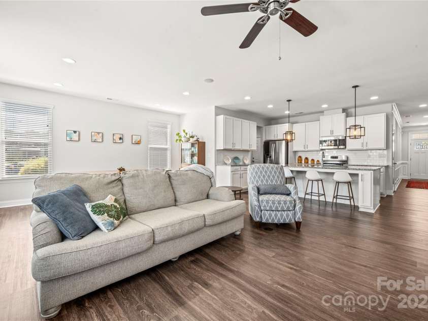 1009 Kemp Road, Indian Trail, NC 28079.  MLS# CAR4310158, YatesRealty ID 33685. Open great room 