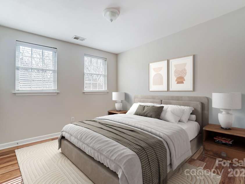 1224 Green Oaks Lane, Charlotte, NC 28205.  MLS# CAR4233494, YatesRealty ID 3369. Virtually staged- Primary bdrm