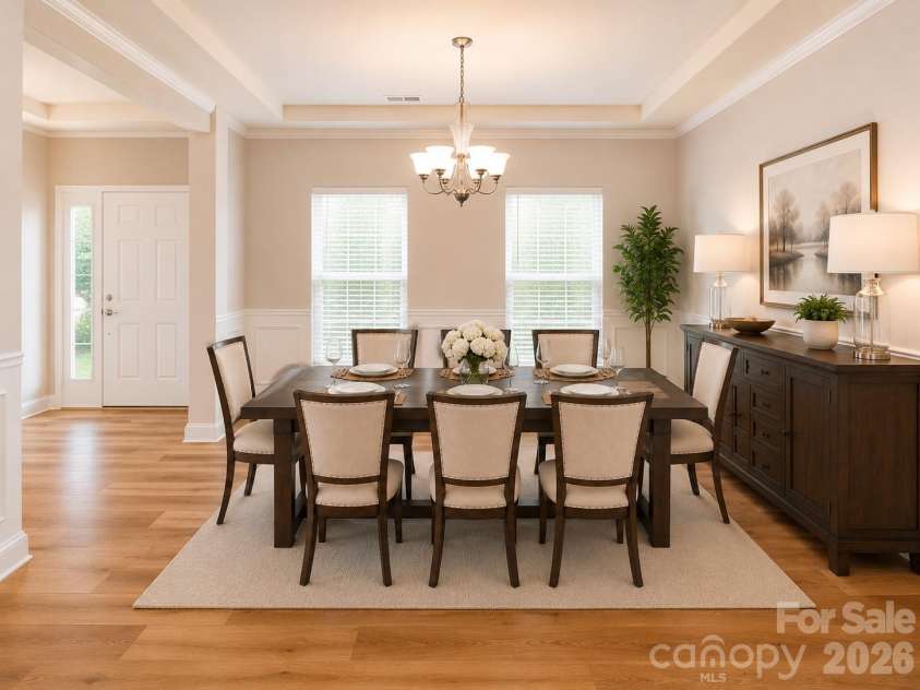 4857 Annelise Drive, Harrisburg, NC 28075.  MLS# CAR4392281, YatesRealty ID 33697. Formal dining Virtual staging