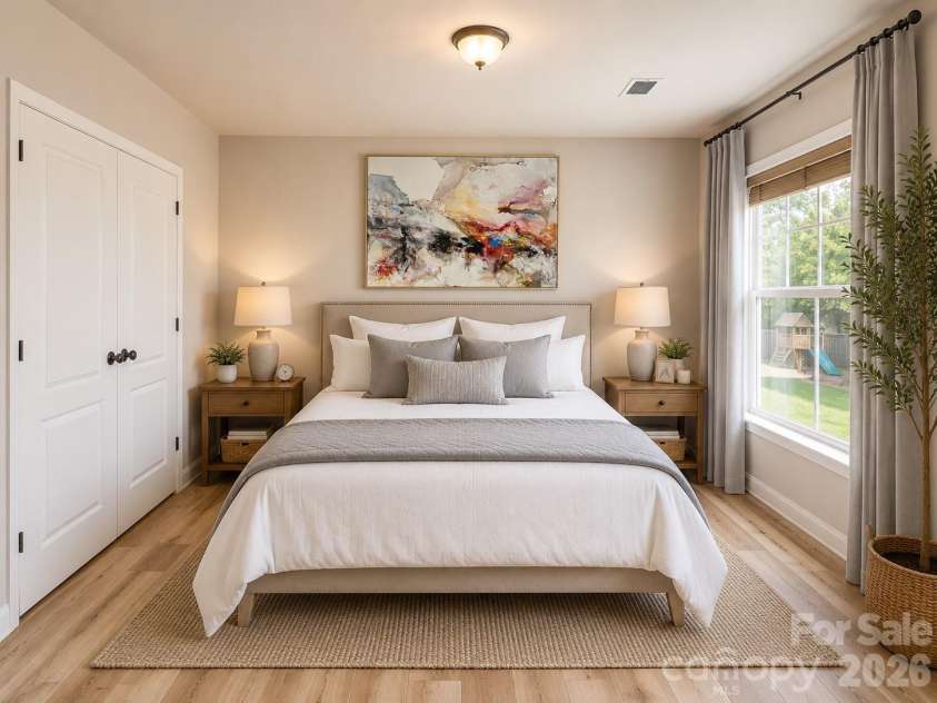 4857 Annelise Drive, Harrisburg, NC 28075.  MLS# CAR4392281, YatesRealty ID 33697. Guest room on main Virtual staging