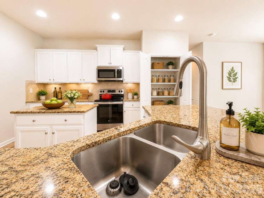 4857 Annelise Drive, Harrisburg, NC 28075.  MLS# CAR4392281, YatesRealty ID 33697. Kitchen Virtual staging