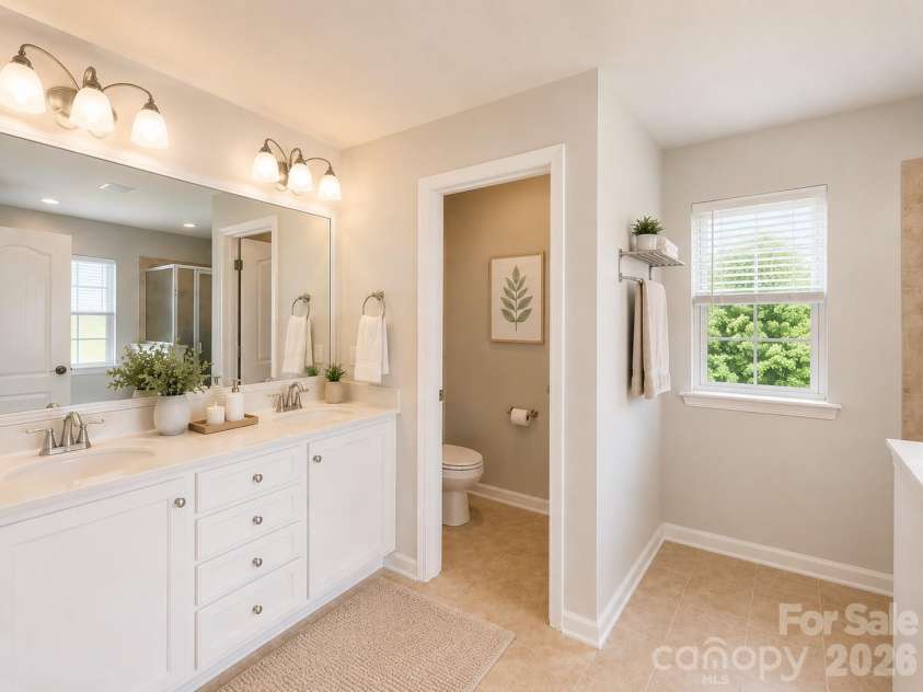 4857 Annelise Drive, Harrisburg, NC 28075.  MLS# CAR4392281, YatesRealty ID 33697. Master bath