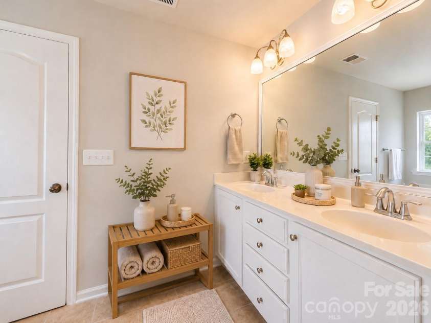 4857 Annelise Drive, Harrisburg, NC 28075.  MLS# CAR4392281, YatesRealty ID 33697. Master bath Virtual staging