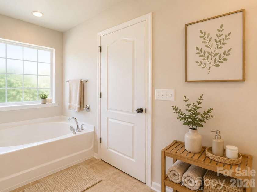 4857 Annelise Drive, Harrisburg, NC 28075.  MLS# CAR4392281, YatesRealty ID 33697. Master bath Virtual staging