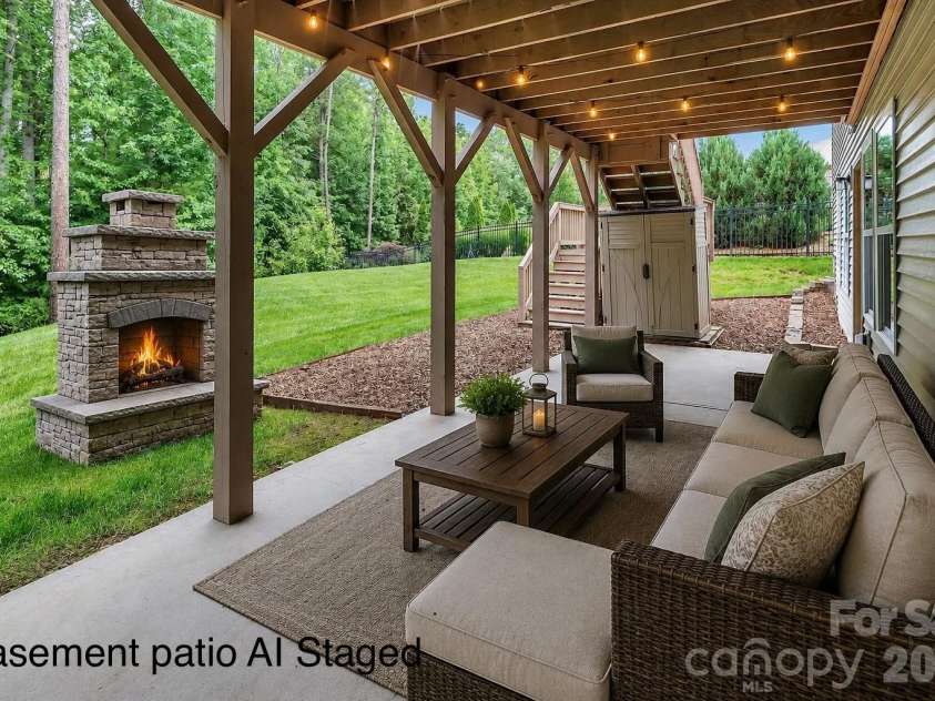 3108 Helmsley Court, Concord, NC 28027.  MLS# CAR4390077, YatesRealty ID 33701. Back Patio AI Staged