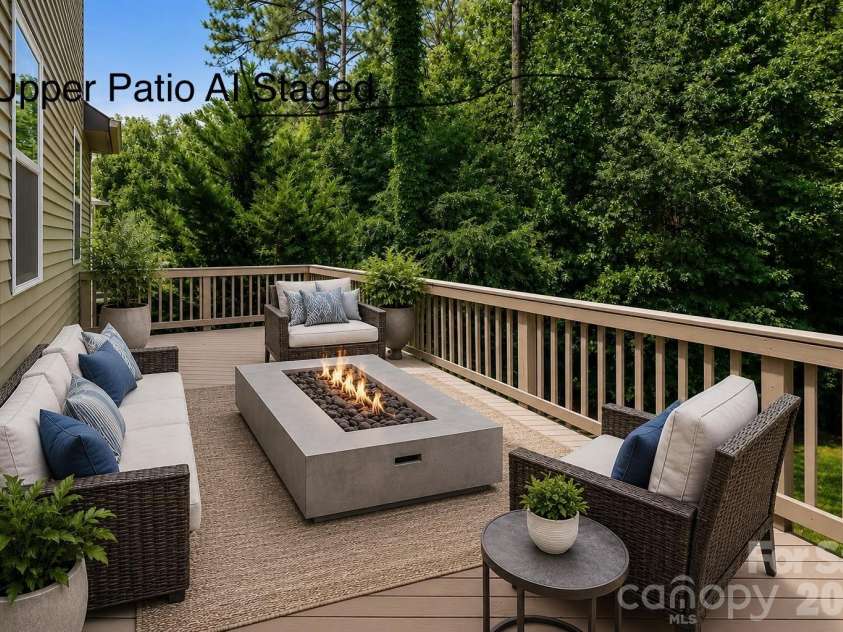 3108 Helmsley Court, Concord, NC 28027.  MLS# CAR4390077, YatesRealty ID 33701. Back Upper Deck AI Staged