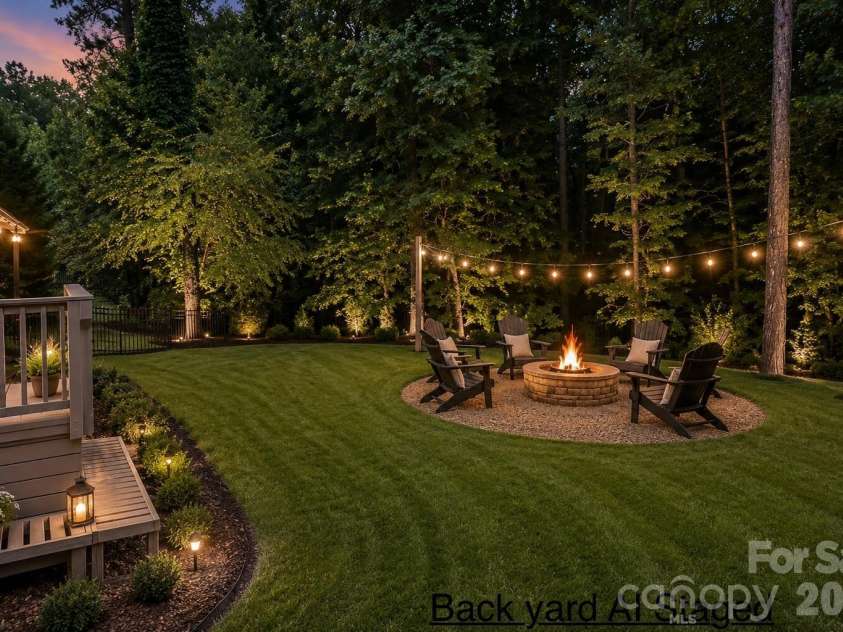 3108 Helmsley Court, Concord, NC 28027.  MLS# CAR4390077, YatesRealty ID 33701. Backyard AI Staged