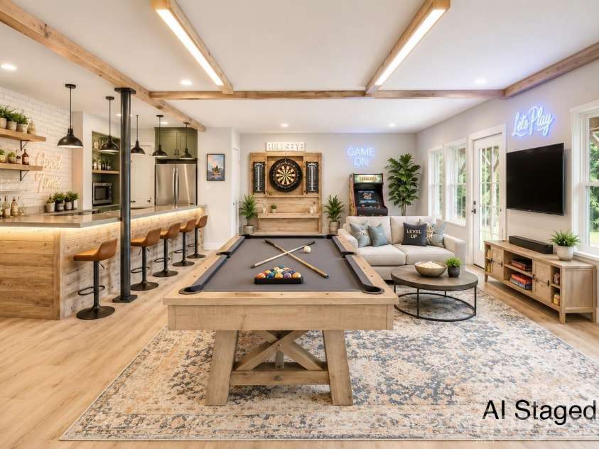3108 Helmsley Court, Concord, NC 28027.  MLS# CAR4390077, YatesRealty ID 33701. Basement AI Staged