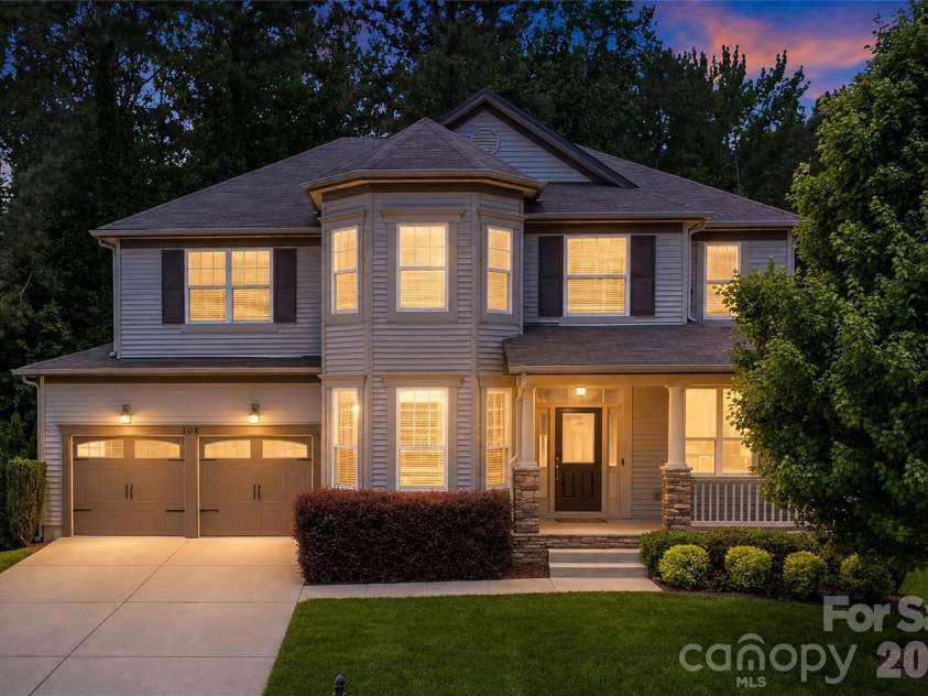 3108 Helmsley Court, Concord, NC 28027.  MLS# CAR4390077, YatesRealty ID 33701. Front of House Twilight