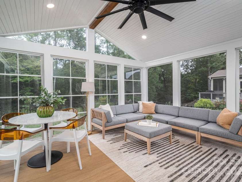 7228 Stableford Lane, Stanley, NC 28164.  MLS# CAR4291936, YatesRealty ID 33711. Enclosed back porch