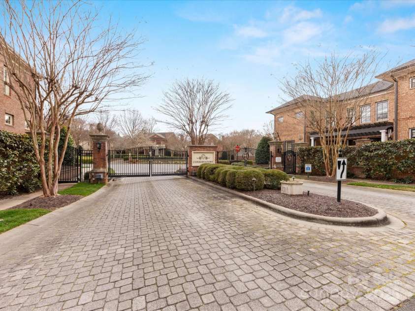 6711 Conservatory Lane, Charlotte, NC 28210.  MLS# CAR4221966, YatesRealty ID 3372. Security Gate