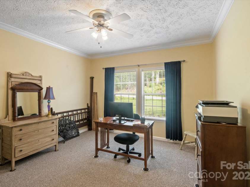 142 Pinners Cove Road, Asheville, NC 28803.  MLS# CAR4287127, YatesRealty ID 33723. Bedroom #1 used as an office.