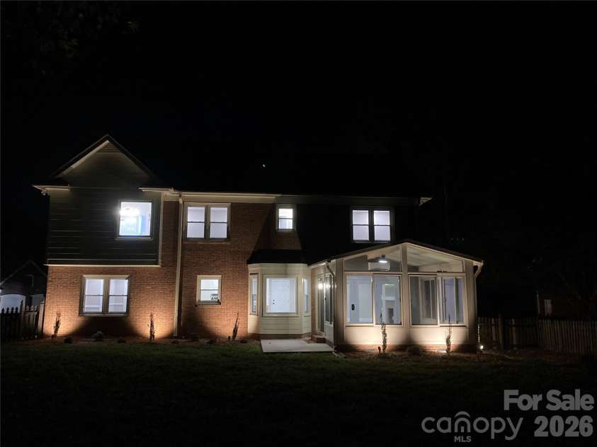 3009 Planters Walk Court, Charlotte, NC 28210.  MLS# CAR4383796, YatesRealty ID 33723. Rear Night View