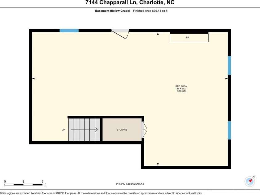 7144 Chapparall Lane, Charlotte, NC 28215.  MLS# CAR4288471, YatesRealty ID 33729. Basement