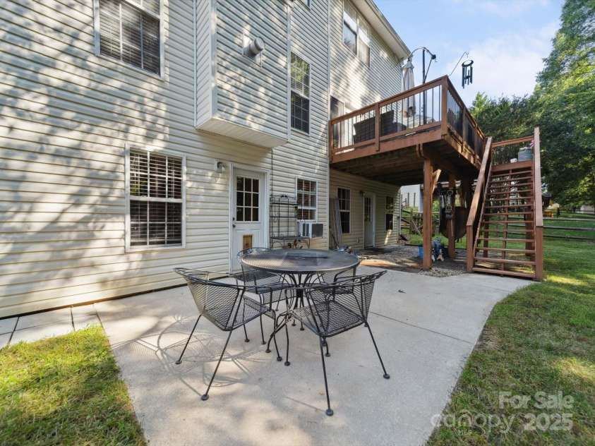 130 Nims Spring Drive, Fort Mill, SC 29715.  MLS# CAR4272422, YatesRealty ID 33730. Patio area at Walk out Basement