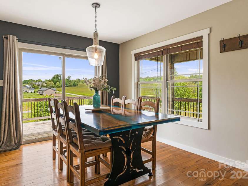 742 Old NC 20 Highway, Alexander, NC 28701.  MLS# CAR4249395, YatesRealty ID 33751. Dining area