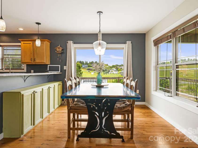 742 Old NC 20 Highway, Alexander, NC 28701.  MLS# CAR4249395, YatesRealty ID 33751. Dining area