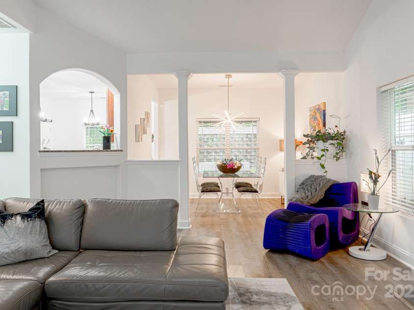 6402 Colonial Garden Drive, Huntersville, NC 28078.  MLS# CAR4291074, YatesRealty ID 33770. View to dining room.