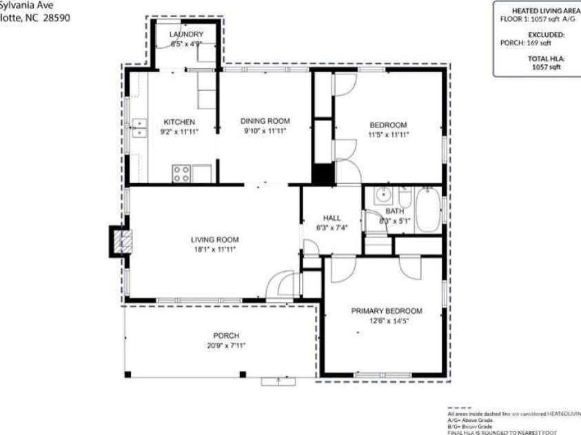 216 Sylvania Avenue, Charlotte, NC 28206.  MLS# CAR4292967, YatesRealty ID 33771. 