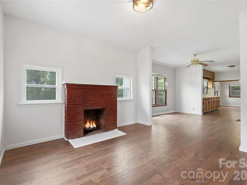 1013 7th Street, Hickory, NC 28601.  MLS# CAR4396981, YatesRealty ID 33773. Virtual fire added for illustrative purposes