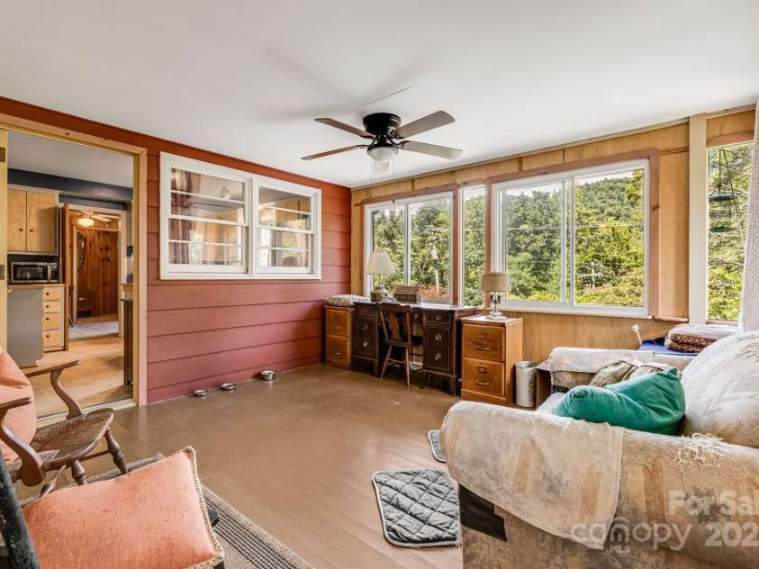 1115 Bee Tree Road, Swannanoa, NC 28778.  MLS# CAR4293504, YatesRealty ID 33782. Sunroom