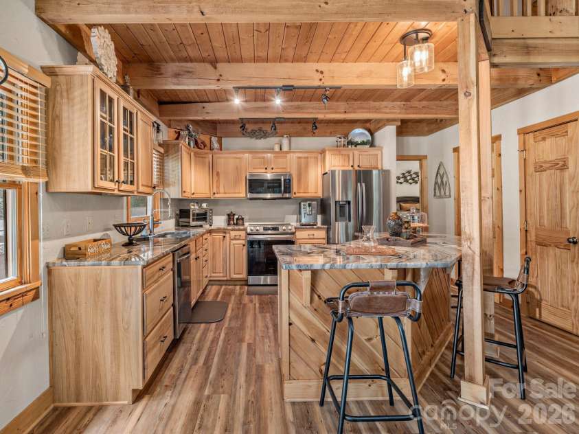 59 Canoe Creek Drive, Tuckasegee, NC 28783.  MLS# CAR4396318, YatesRealty ID 33786. Welcome breakfast guests!