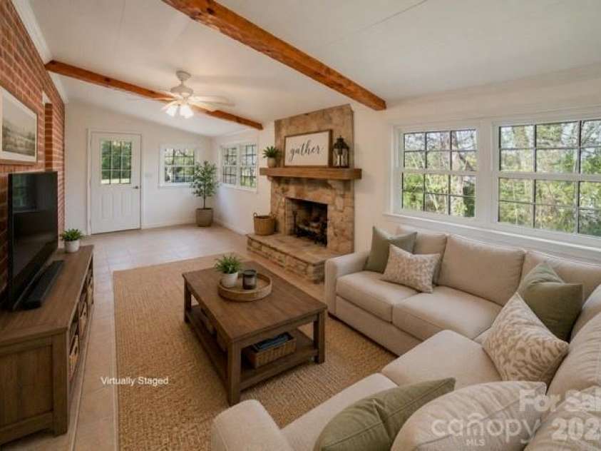 1421 Windsor Street, Lenoir, NC 28645.  MLS# CAR4372001, YatesRealty ID 33788. Family room virtually staged