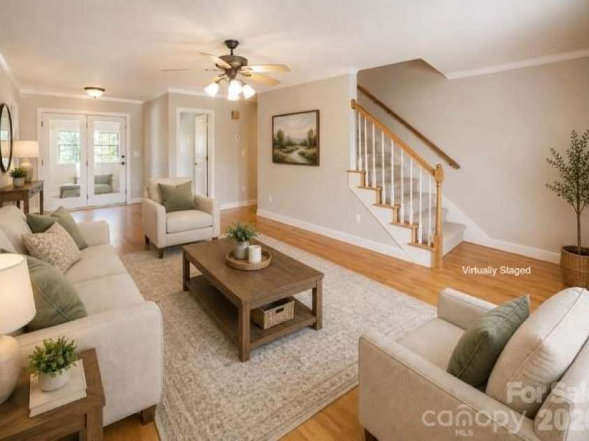 1421 Windsor Street, Lenoir, NC 28645.  MLS# CAR4372001, YatesRealty ID 33788. Living room virtually staged