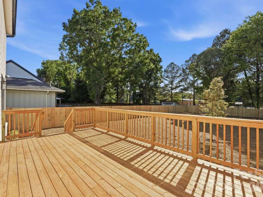 1637 Longfellow Street, Charlotte, NC 28205.  MLS# CAR4346623, YatesRealty ID 3379. Backyard deck.