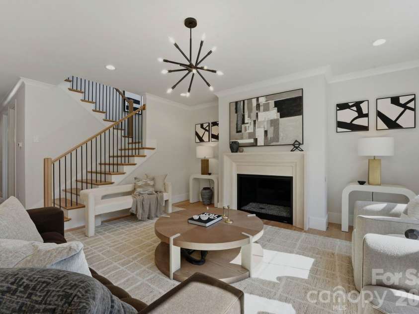 1637 Longfellow Street, Charlotte, NC 28205.  MLS# CAR4346623, YatesRealty ID 3379. Living room.