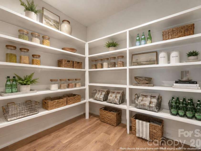 4337 Castleton Road, Charlotte, NC 28211.  MLS# CAR4329159, YatesRealty ID 33798. Walk in pantry- the photo is digitally enhanced.