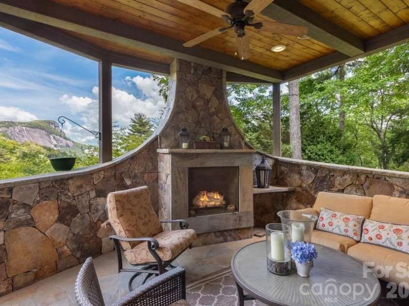 70 Norton Court, Highlands, NC 28741.  MLS# CAR4387101, YatesRealty ID 33806. Covered Patio off Kitchen