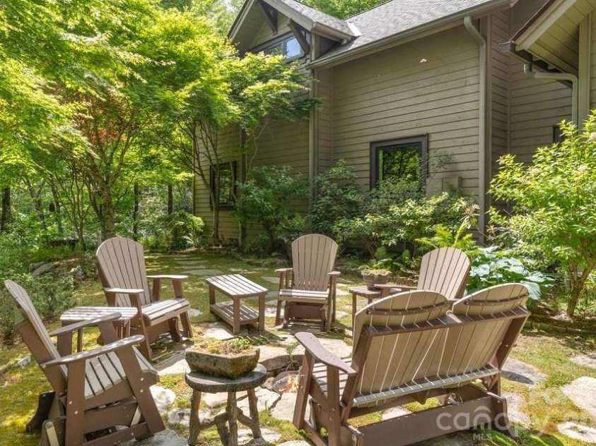 70 Norton Court, Highlands, NC 28741.  MLS# CAR4387101, YatesRealty ID 33806. Firepit