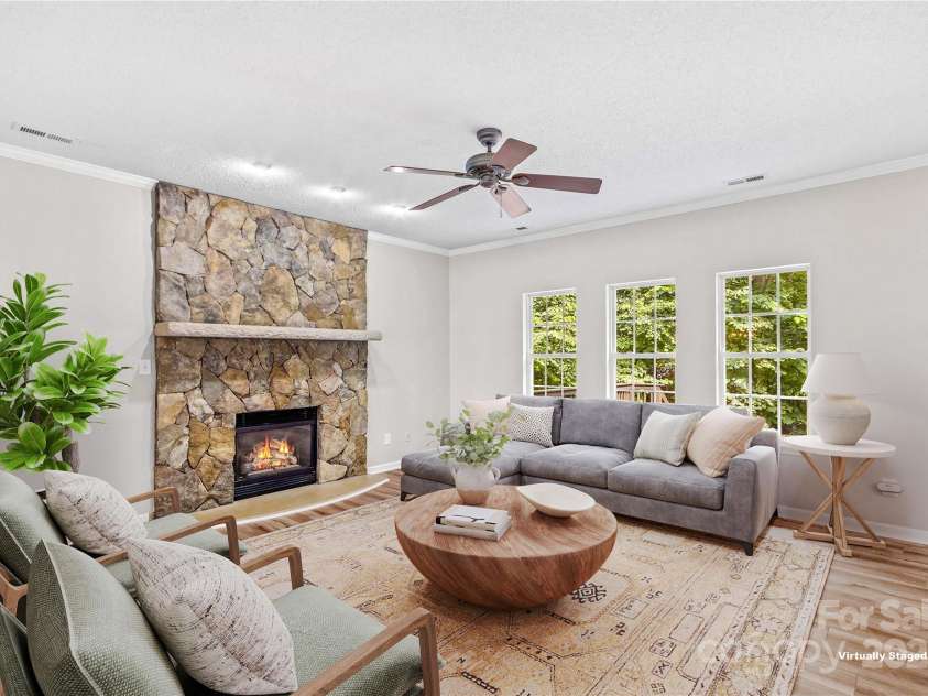 145 Summerbrook Lane, Mooresville, NC 28117.  MLS# CAR4280229, YatesRealty ID 33808. Great Room, virtually staged