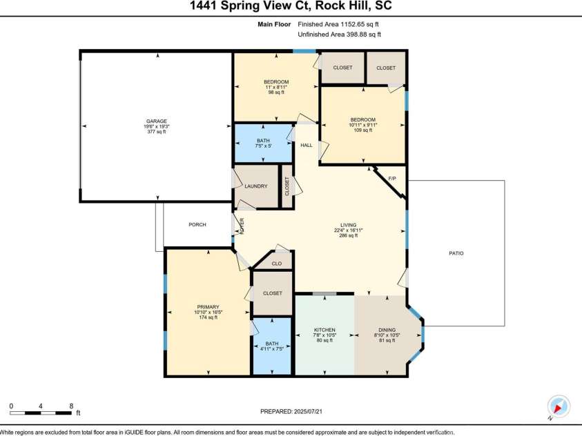 1441 Spring View Court, Rock Hill, SC 29732.  MLS# CAR4280950, YatesRealty ID 33811. 