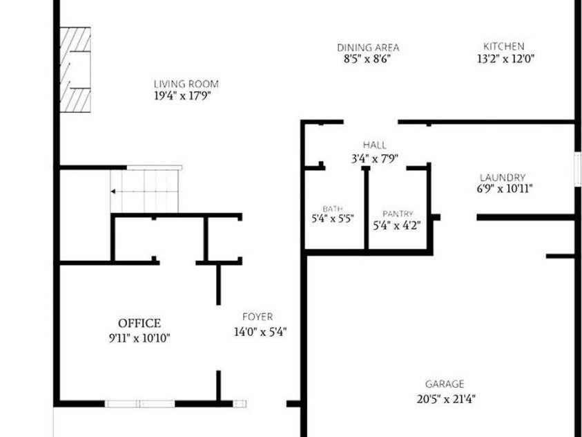 139 Wade Eaton Drive, Mocksville, NC 27028.  MLS# CAR4396137, YatesRealty ID 33812. Main level floor plan