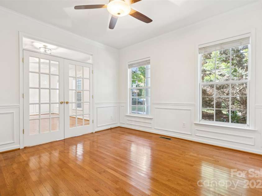 1627 Scotch Pine Lane, Tega Cay, SC 29708.  MLS# CAR4281753, YatesRealty ID 33813. French doors on study for added privacy
