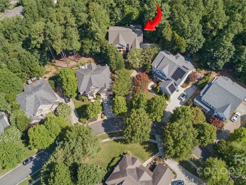 1627 Scotch Pine Lane, Tega Cay, SC 29708.  MLS# CAR4281753, YatesRealty ID 33813. Sets back from street for secluded privacy