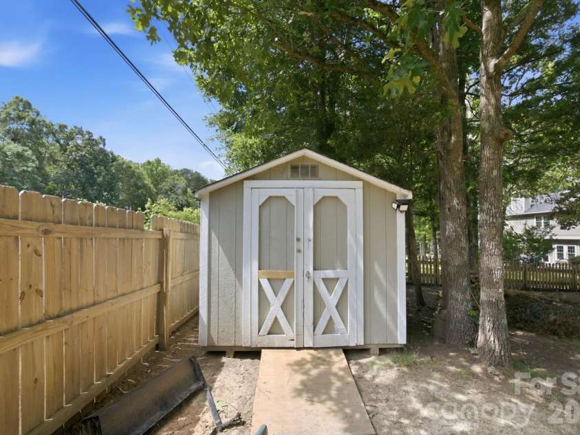 8048 Hunley Ridge Road, Matthews, NC 28104.  MLS# CAR4395882, YatesRealty ID 33821. Shed