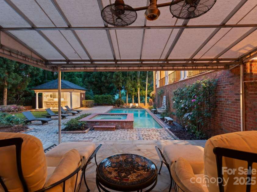 3314 Leamington Lane, Charlotte, NC 28226.  MLS# CAR4252556, YatesRealty ID 33832. Covered patio (lower-level)