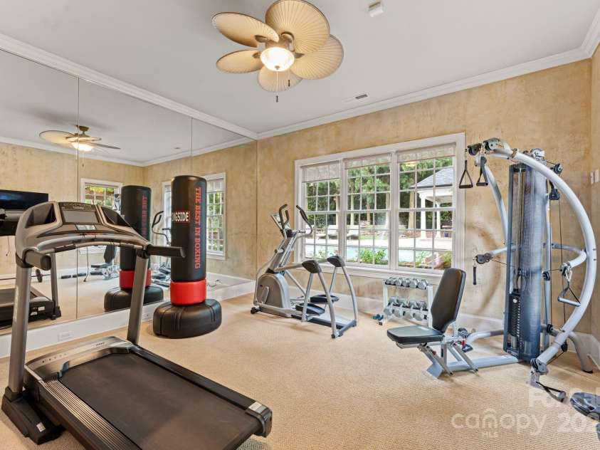 3314 Leamington Lane, Charlotte, NC 28226.  MLS# CAR4252556, YatesRealty ID 33832. Exercise Room (lower-level)