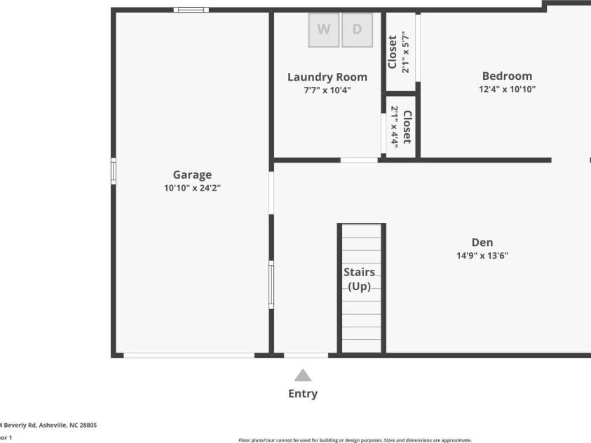 224 Beverly Road, Asheville, NC 28805.  MLS# CAR4278011, YatesRealty ID 33837. Lower Level Floor Plan
