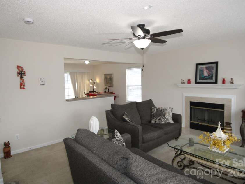 7853 Sullivans Trace Drive, Charlotte, NC 28217.  MLS# CAR4287615, YatesRealty ID 33846. Great Room From Stairs